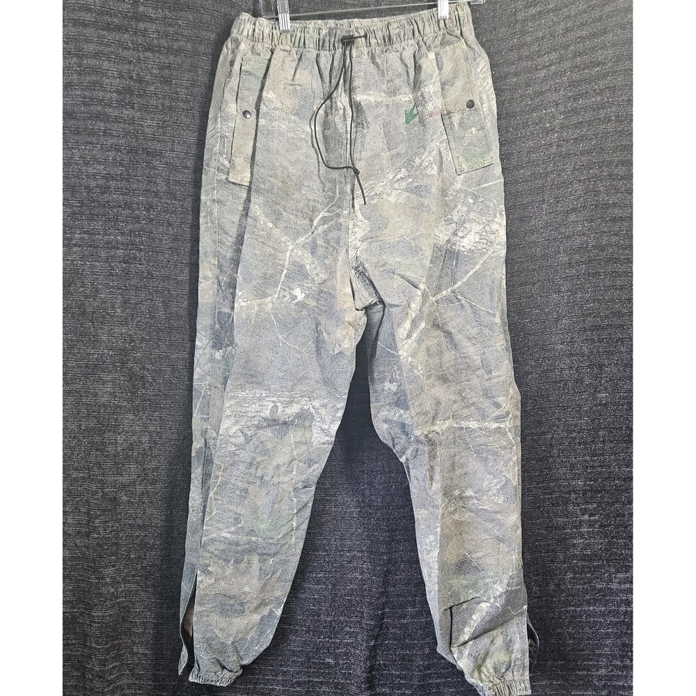 Frogg Toggs Rain Pants Mens L Gray Camo Waterproof Zip Leg Outdoor Shell